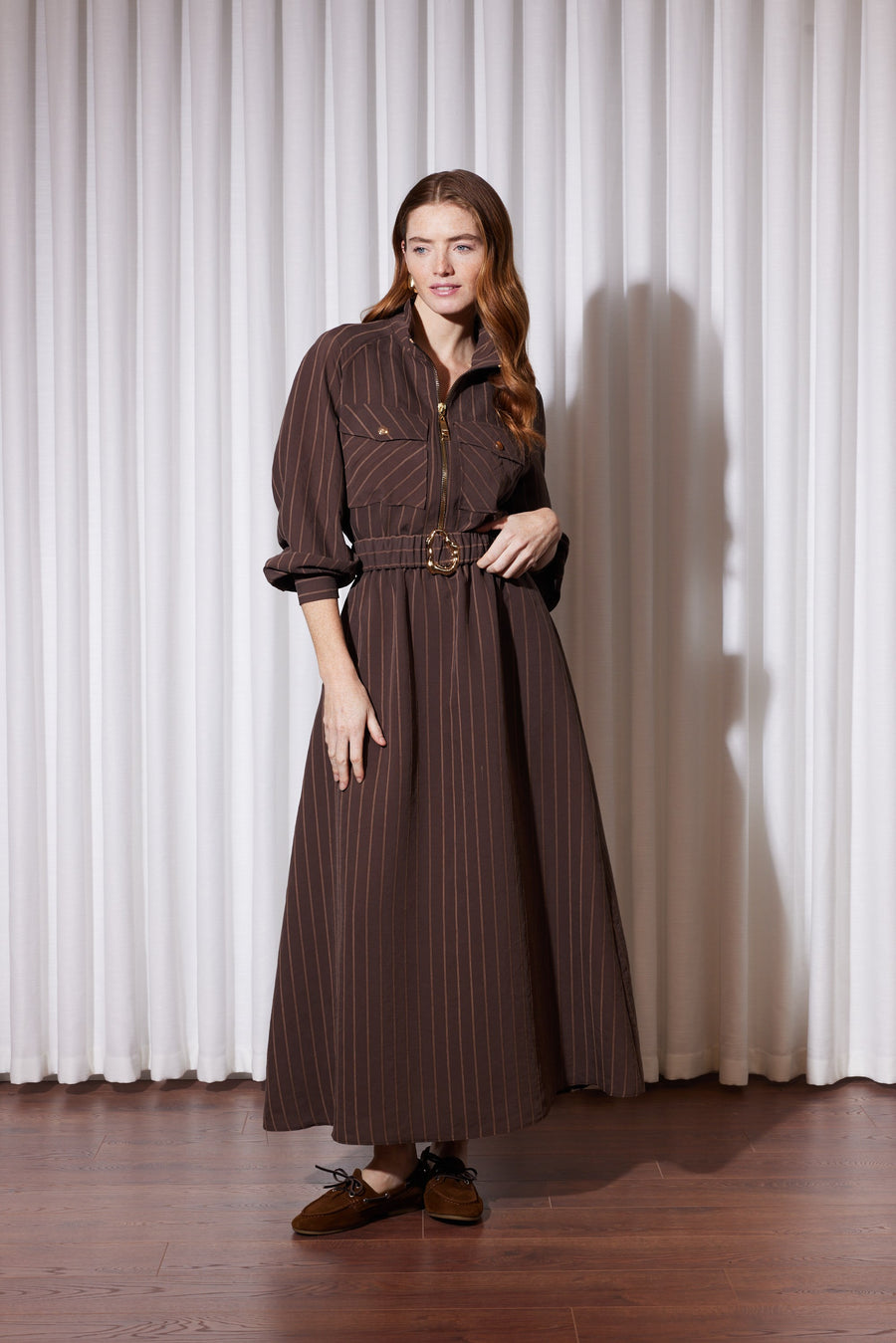 Missemramiss Chic Line Elbise Kahverengi