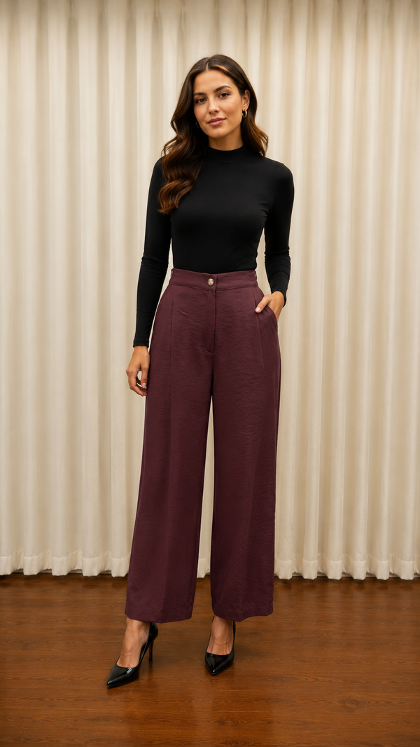 Missemramis Empera Pantolon Bordo 42beden