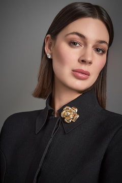 Join Us Gizli Düğmeli Peplum Siyah Triko