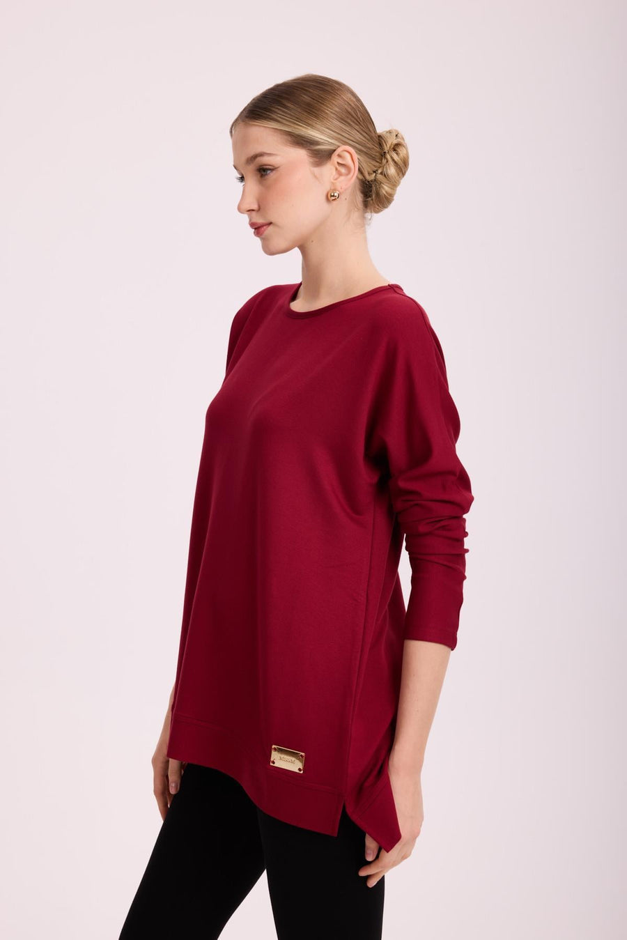 Missemramiss İpek Pamuk Bluz Bordo