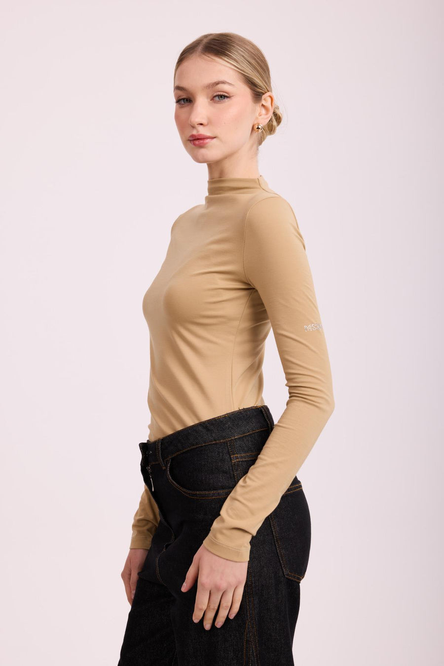 Missemramiss Kol Taşlı Body Bej