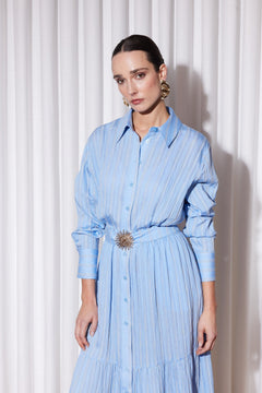 Missemramiss Summer Line Dress Açık Mavi