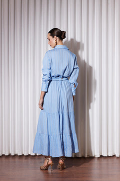Missemramiss Summer Line Dress Açık Mavi